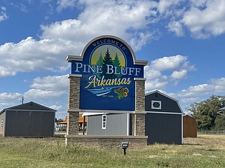 Three new welcome signs greet travelers coming into Pine Bluff.